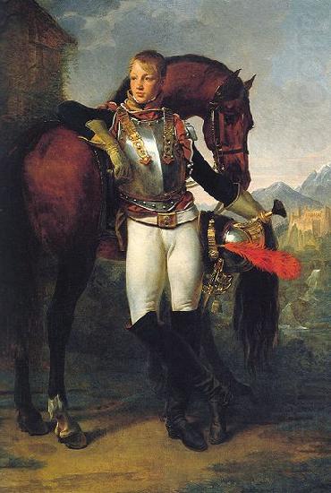 antoine jean gros Portrait du second lieutenant Charles Legrand oil painting picture